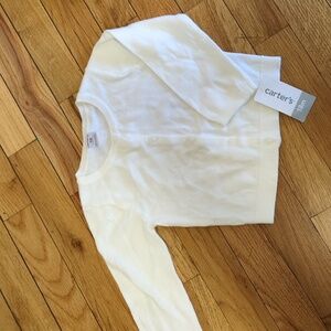 Carters white cardigan 18m NWT